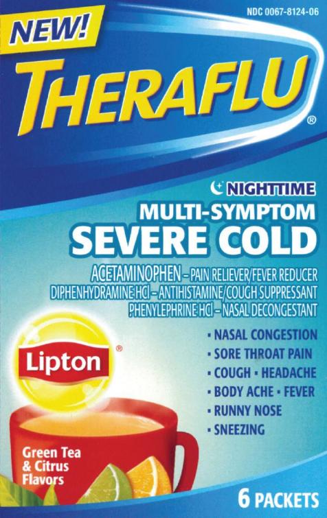 Theraflu Nighttime Multi-Symptom Severe Cold 6 countt carton