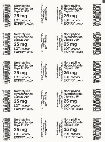 25 mg Nortriptyline Hydrochloride Blister