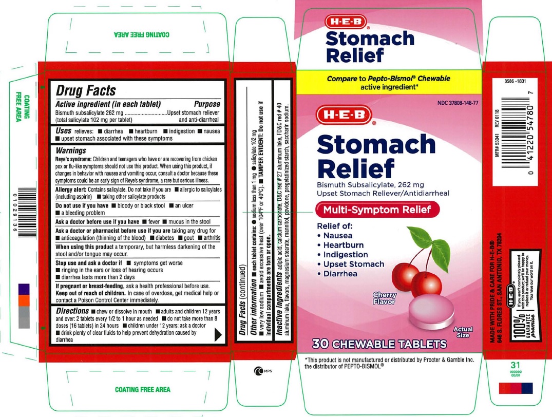 Heb Stomach Relief Cherry | Bismuth Subsalicylate Tablet, Chewable Breastfeeding