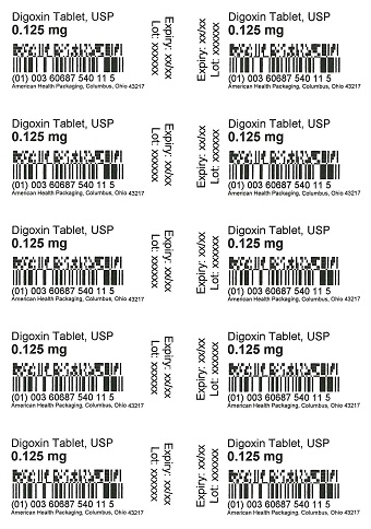 0.125 mg Digoxin Tablet Blister