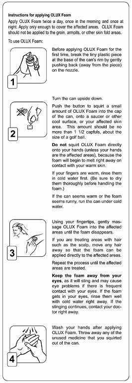 Instructions for applying OLUX Foam