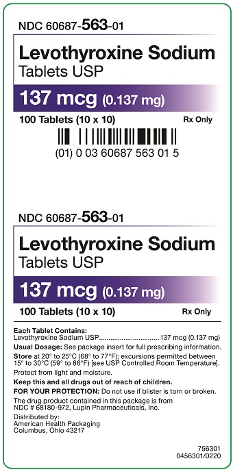 137 mcg Levothyroxine Tablets Carton