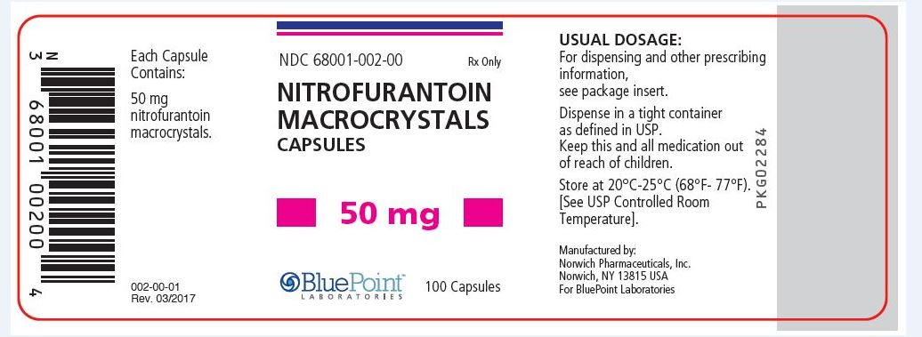 Nitrofurantoin Macrocrystals Caps 50mg 100CT