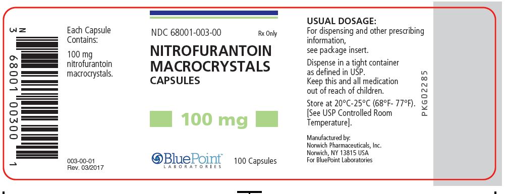 Nitrofurantoin Macrocrystals Caps 100mg 100CT