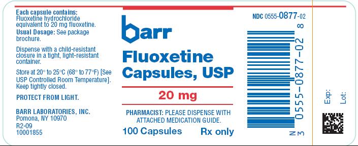 Fluoxetine 20mg 100s label
