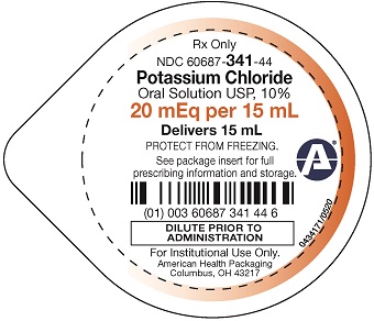 20 mEq/15 mL Potassium Chloride Oral Solution USP, 10% Cup Lid