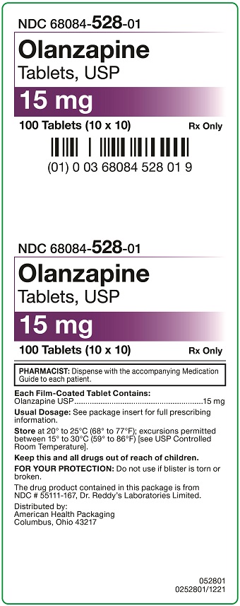 15 mg Olanzapine Tablets Carton
