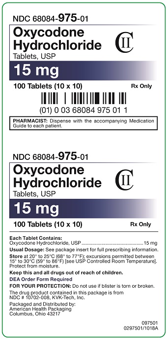 Oxycodone HCl Tablets - Carton - 15 mg