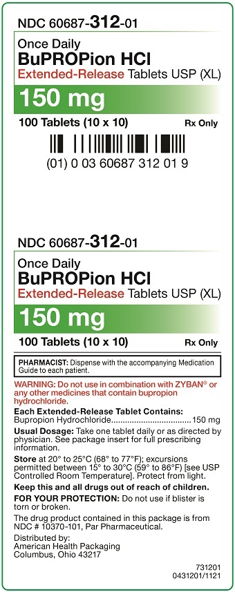 150 mg Bupropion HCL ER Tabs 100UD