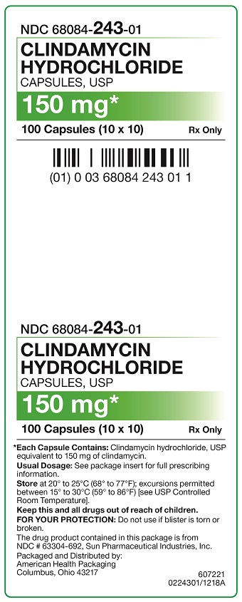 150 mg Clindamycin Hydrochloride Capsules Carton
