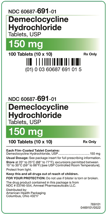 150 mg Demeclocycline Hydrochloride Tablets Carton