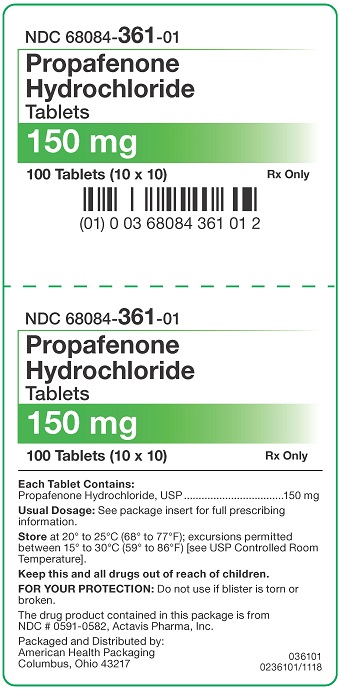 150 mg Propafenone HCl Tablets Carton