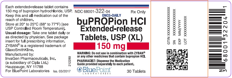 Bupropion HCL ER, USP (XL) 150mg 30 CT Label - Rev 03-17