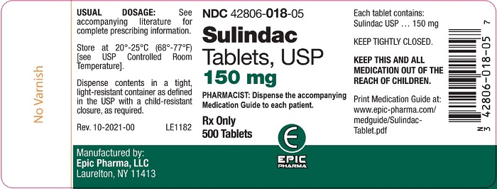 sulindac 150 mg 500ct