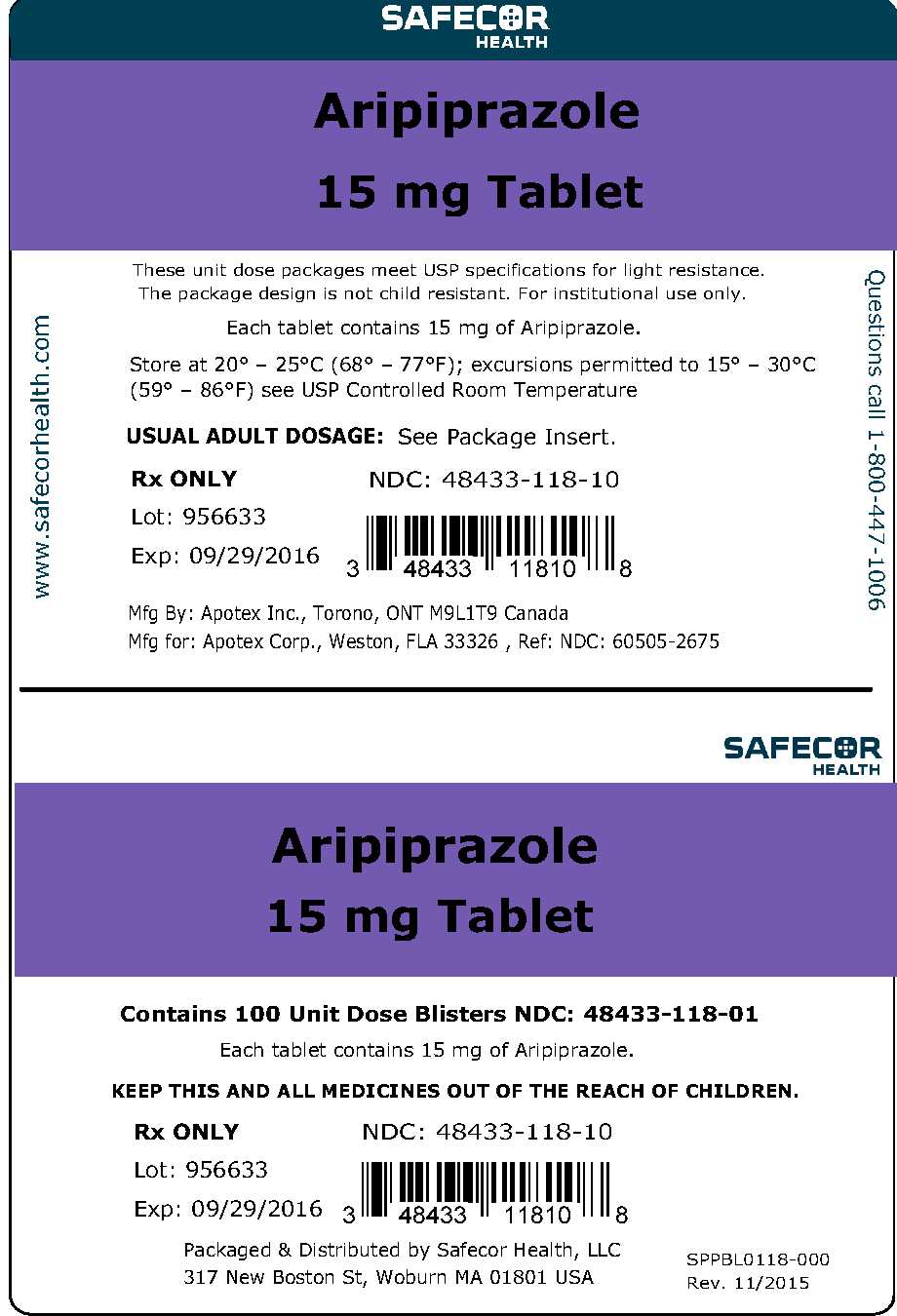 15 mg UD Box of 100 Label