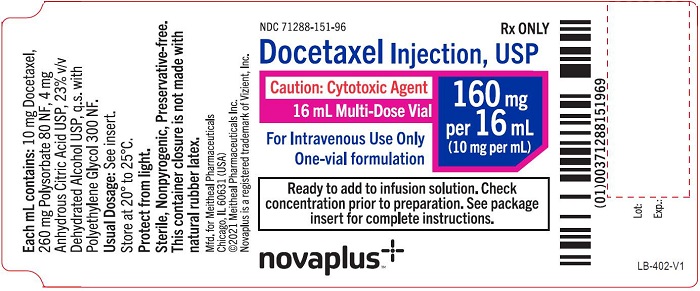 Principal Display Panel – Docetaxel Injection, USP 16 mL Vial Label
