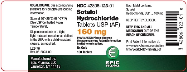 sotalol 160 mg 100ct container label