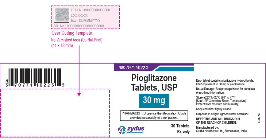 Pioglitazone Tablets USP, 30 mg