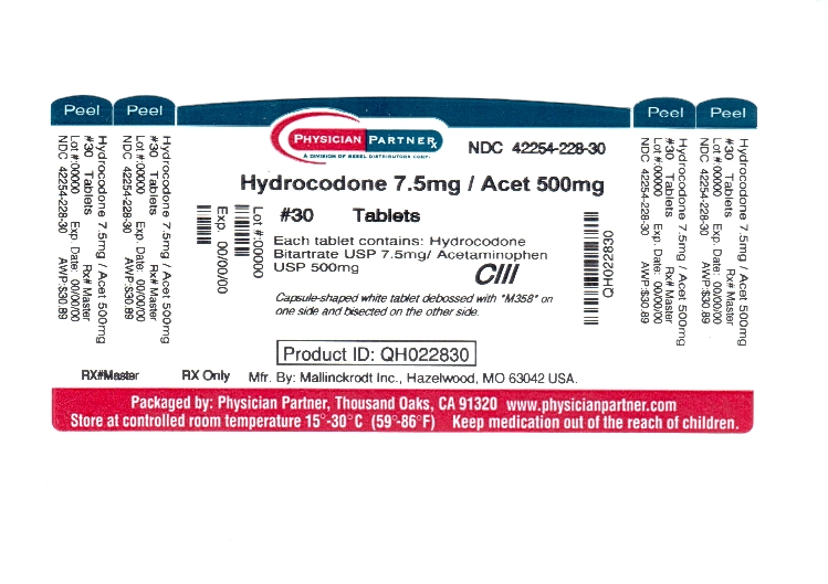 Hydrocodone 7.5mg/Acet 500mg