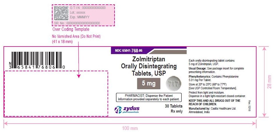Zolmitritan OD Tablets, 5 mg