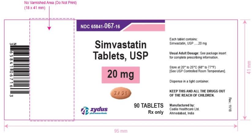 Simvastatin tablets 20 mg
