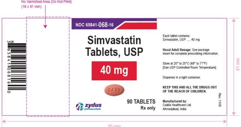 Simvastatin tablets 40 mg