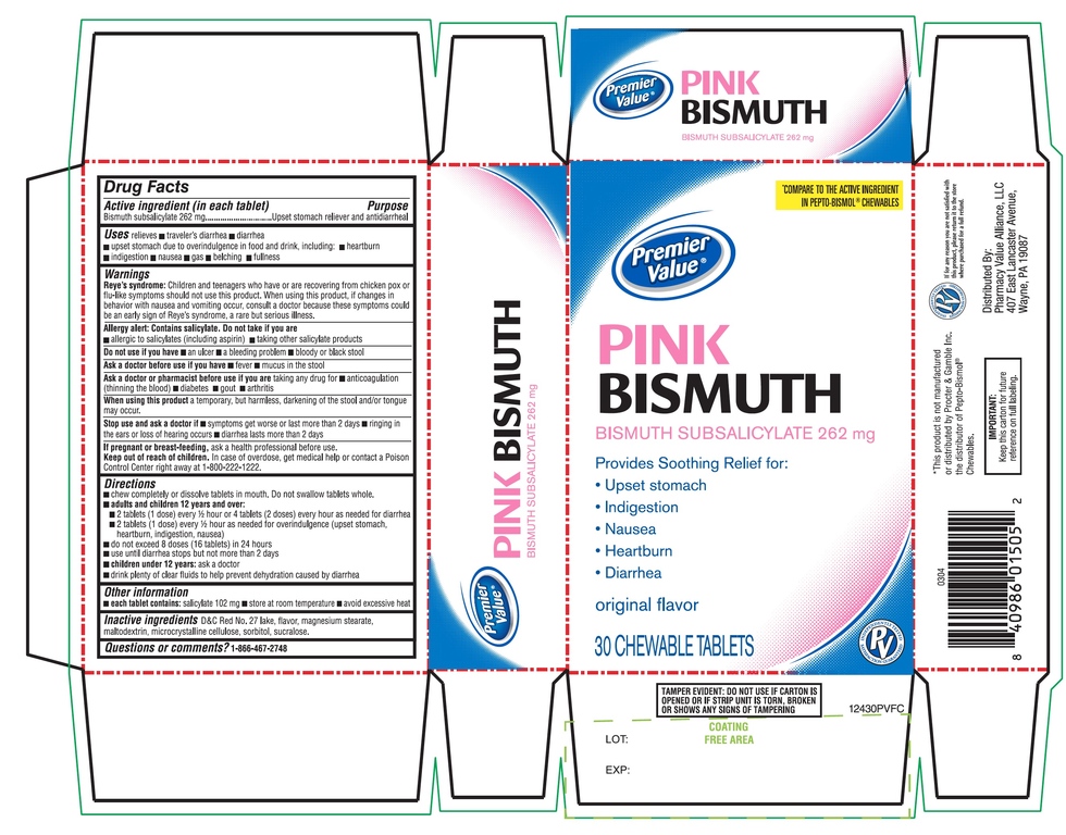 Premier Value | Bismuth Subsalicylate Tablet, Chewable Breastfeeding