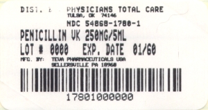 Penicillin V Potassium for Oral Solution USP 250 mg per 5 mL Label