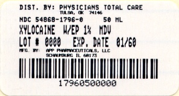 image of 1% 50 mL MDV with Epinephrine Dilution package label