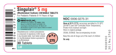 Chewable Tablets - Bottle Label - 5m