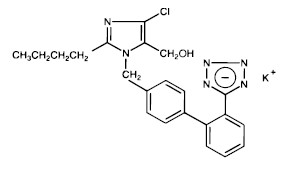 Image of chemical structure - losartan potassium