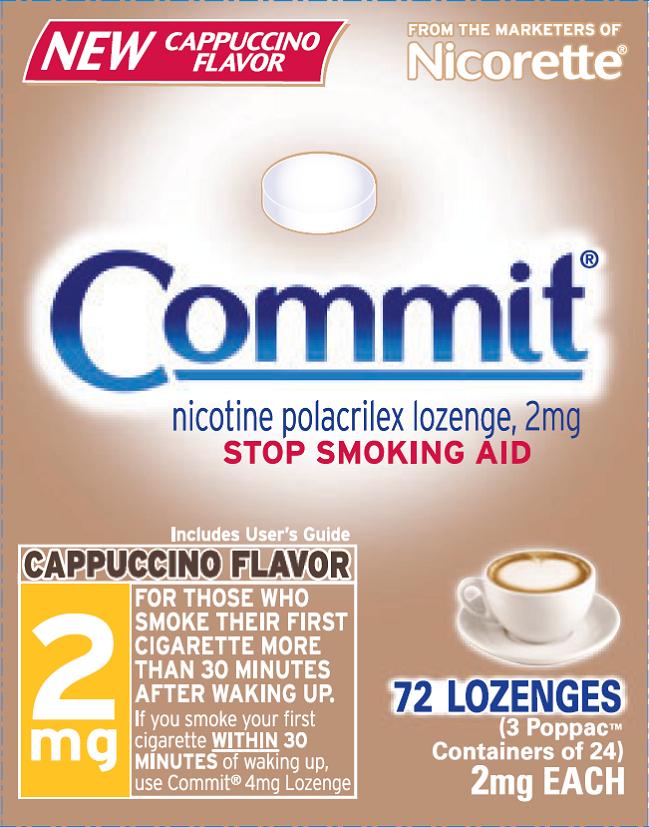 Commit lozenge cappuccino 2 mg 72 carton