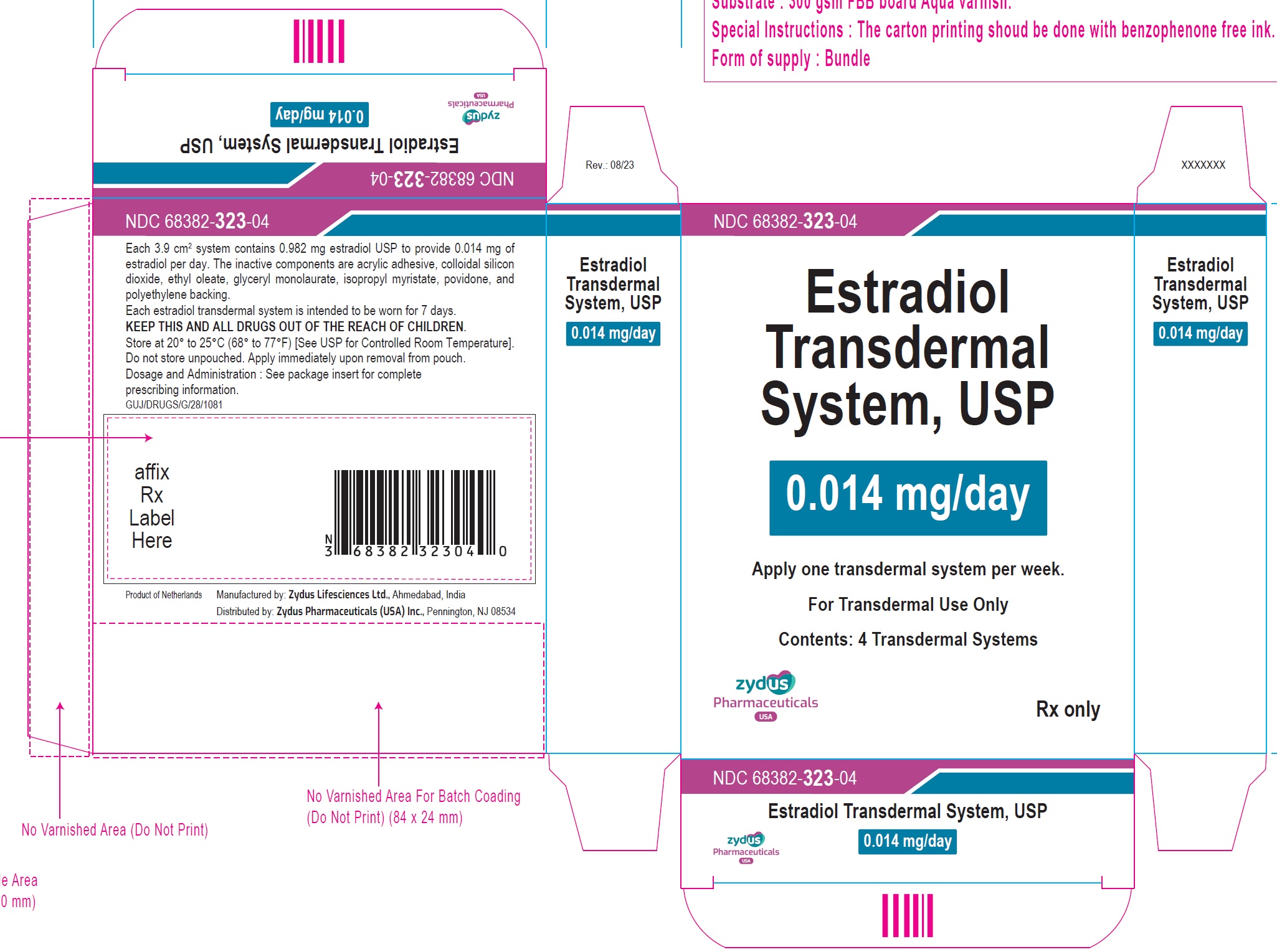Estradiol Transdermal System, USP 0.014mg/day