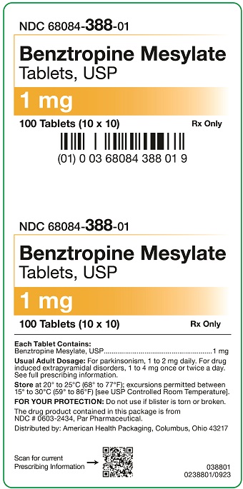 1 mg Benztropine Mesylate Carton