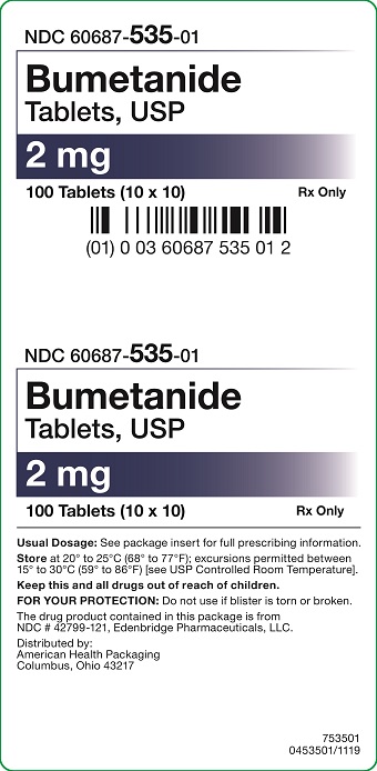 2 mg Bumetanide Tablets Carton