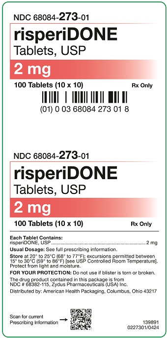 2 mg Risperidone Tablets Carton