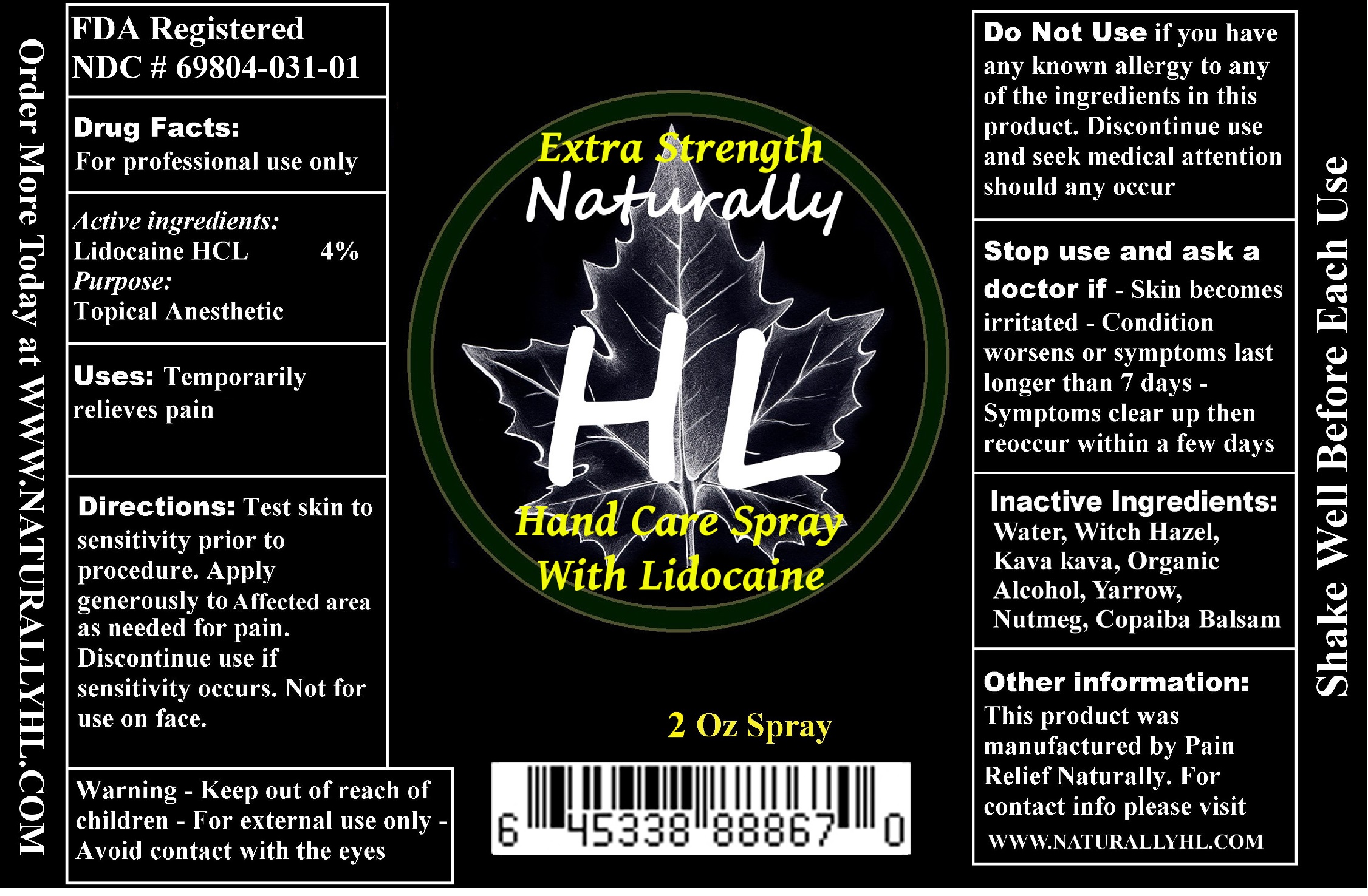 Extra Strength Naturally Hl Hand Care | Lidocaine Hcl Spray Breastfeeding