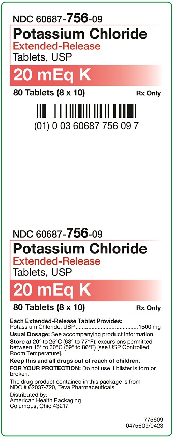 20 mEq Potassium Chloride ER Tablets Carton