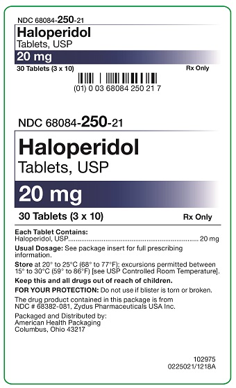 20 mg Haloperidol Tablets Carton