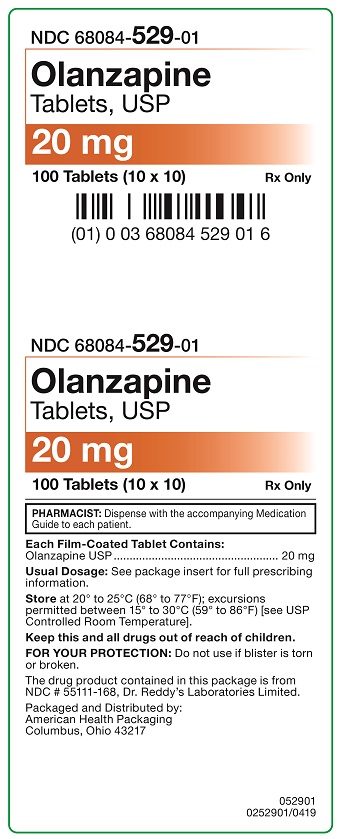 20 mg Olanzapine Tablets Carton
