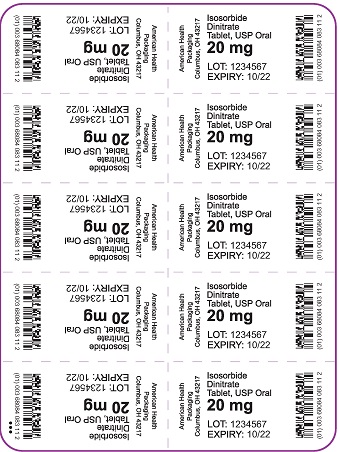 20 mg Isosorbide Dinitrate Tablet Blister