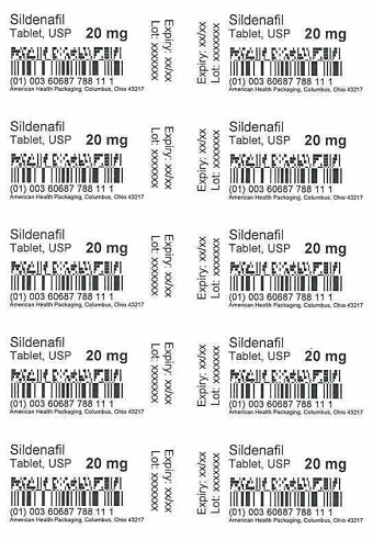 20 mg Sildenafil Tablet Blister