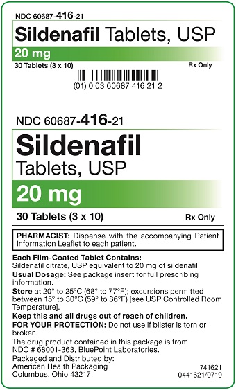 20 mg Sildenafil Tablet Carton