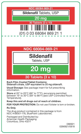 20 mg Sildenafil Tablets Carton