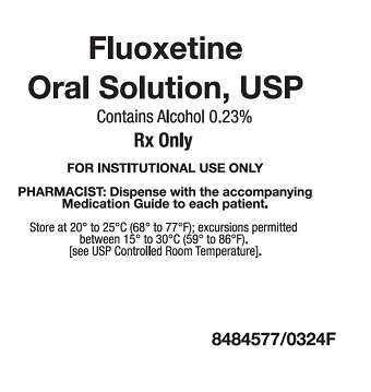 20 mg per 5 mL Fluoxetine Oral Solution Label