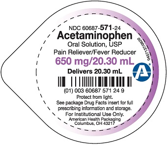 650 mg per 20.30 mL Acetaminophen Oral Solution Cup