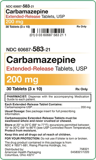 200 mg Carbamazepine ER Tablets Carton