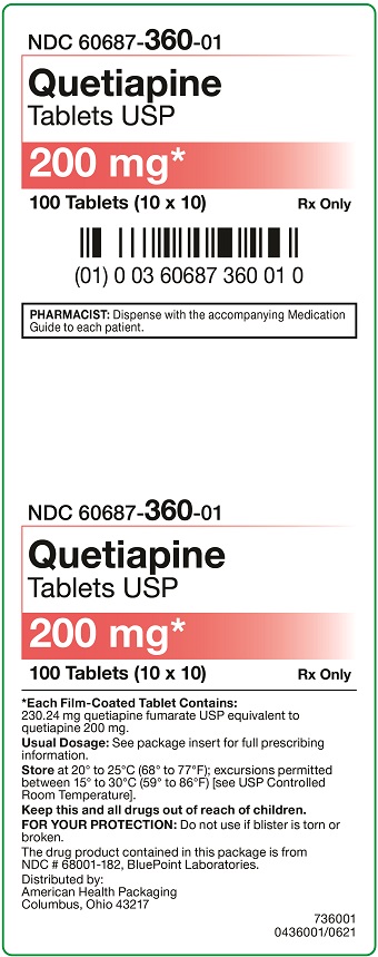 200 mg Quetiapine Tablets Carton