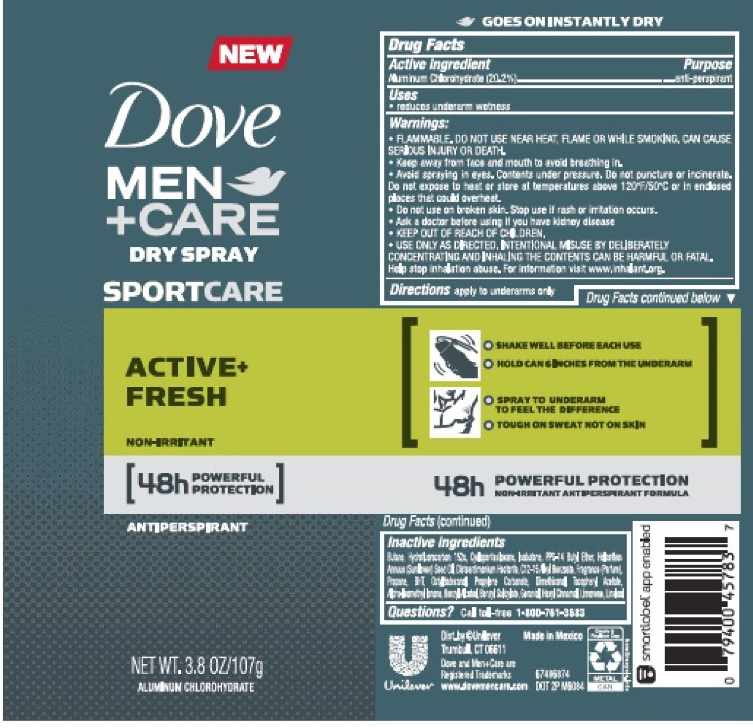 Dove | Aluminum Chlorohydrate Aerosol, Spray Breastfeeding
