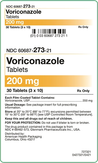 200 mg Voriconazole Tablets 30 Carton